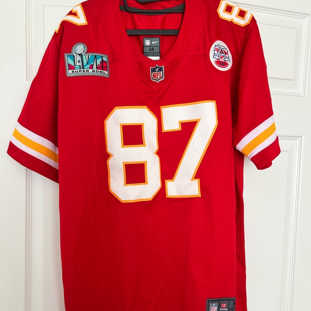 Red NFL Chiefs Kelce Jersey